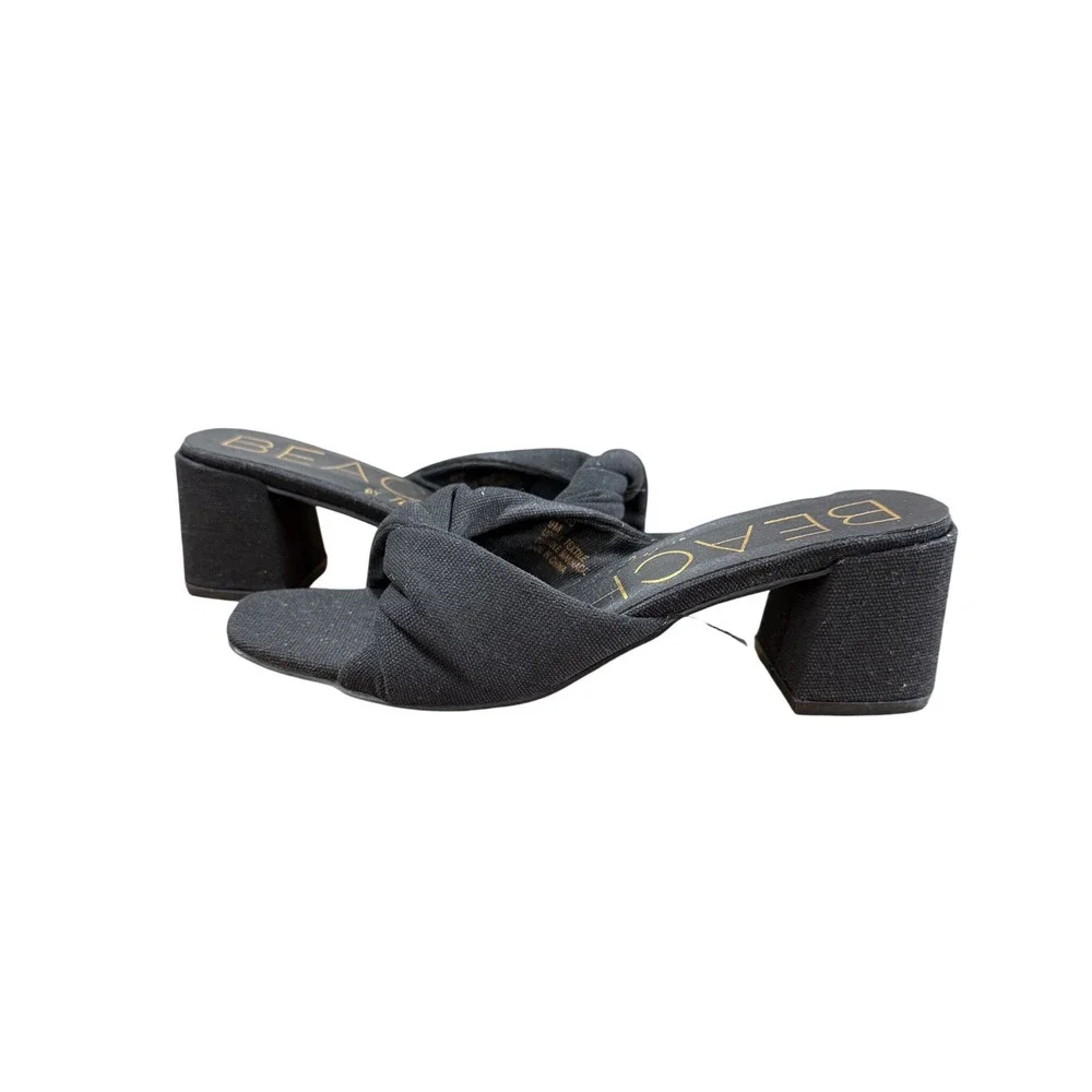 Beach by Matisse Juno Block Heel Sandals Size 9 Black Block Heel Twisted Knot